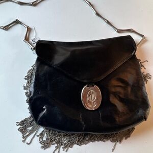 Cesare Piccini Vintage Black Leather Women's Bag for Design Inspo